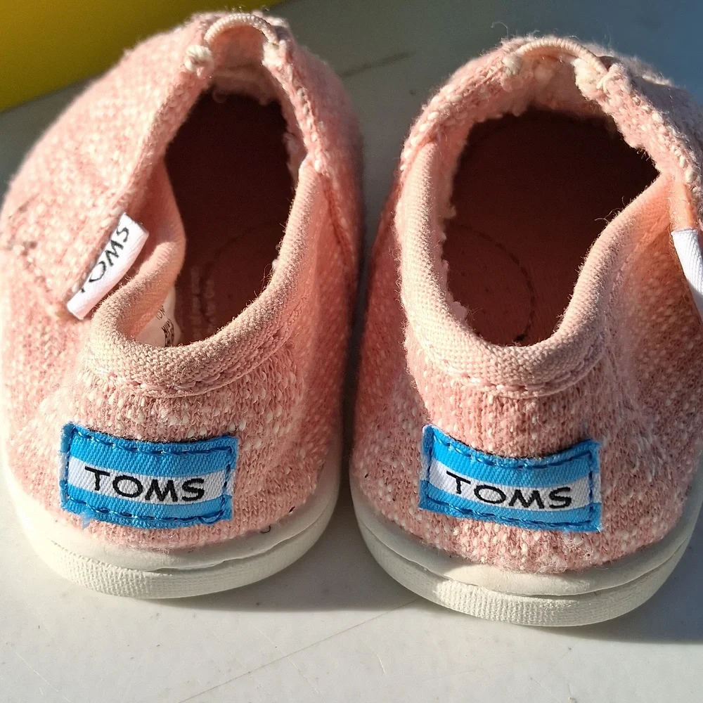 Toms Pink Toddler Slip-On Shoes